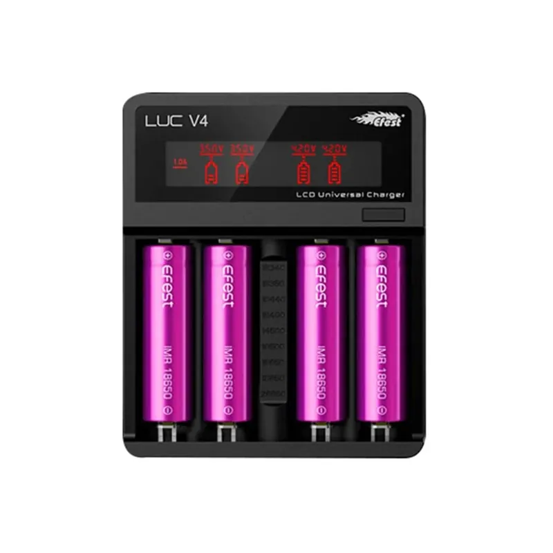 Efest LUC V4 - 4-Bay LCD 18650 Battery Charger