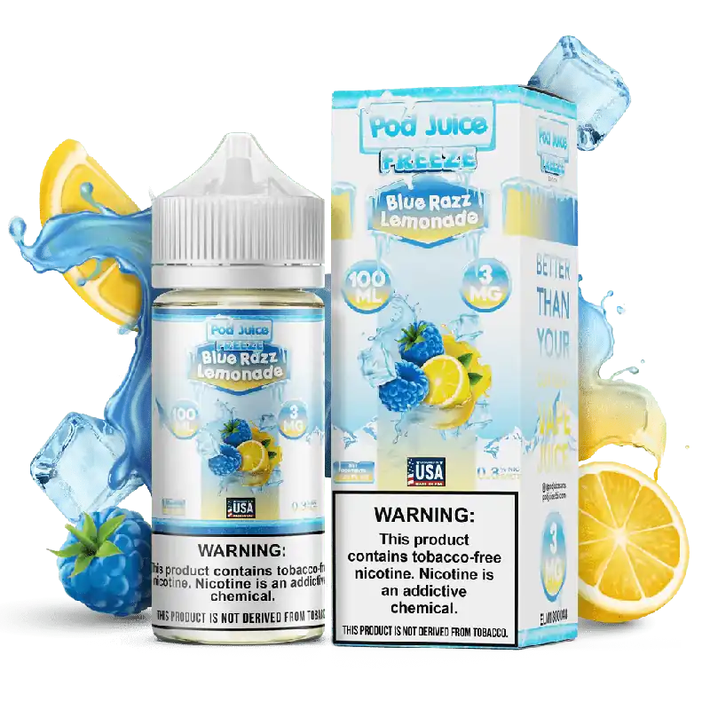 Blue Razz Lemonade FREEZE - Pod Juice - 100mL