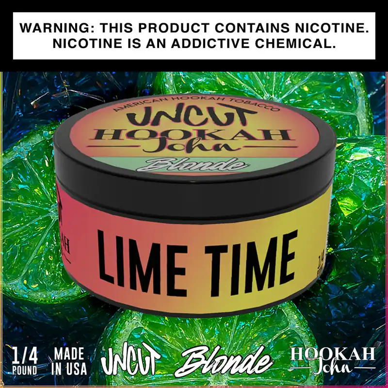 Uncut Blonde Lime Time Hookah Shisha Tobacco 1/4 lb - HookahJohn