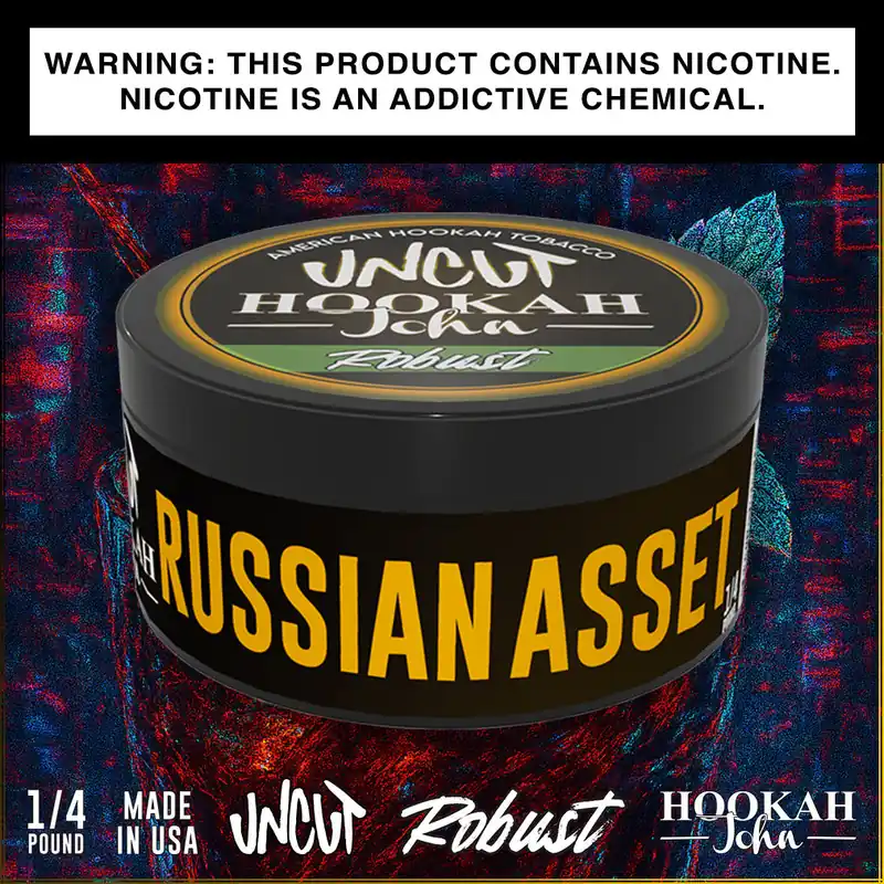Uncut Robust Russian Asset Hookah Shisha Tobacco 1/4 lb - HookahJohn