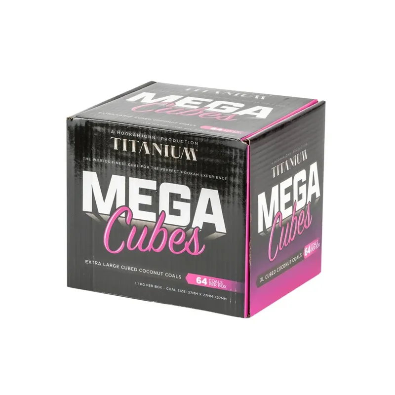 Titanium Mega Cubes 27mm Natural Coconut Hookah Coals