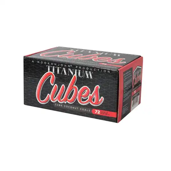 Titanium Cubes Natural Coconut Hookah Coals 72 pieces