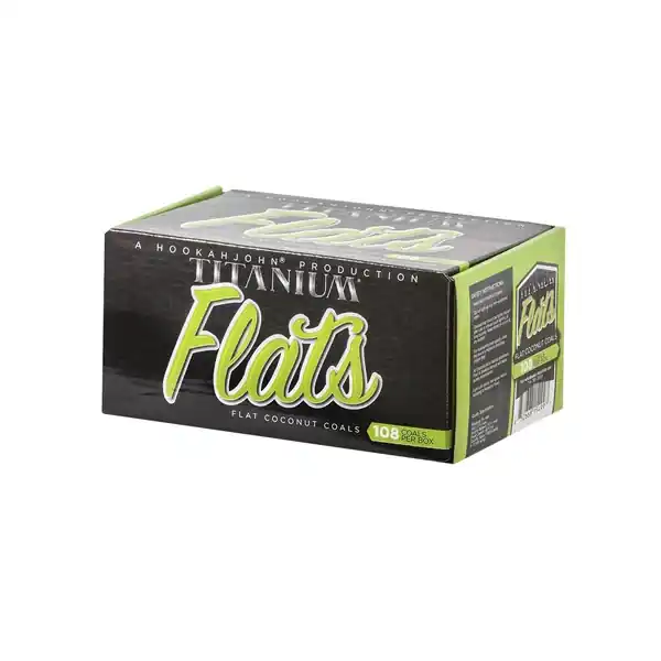Titanium Flats Natural Coconut Hookah Coals 108 pieces