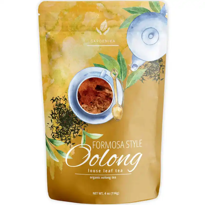 Gardenika Oolong Green Tea, Loose Leaf, USDA Organic, 55+ Cups – 4 Oz (113g)