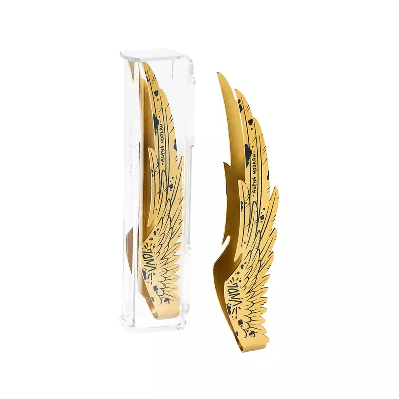 Hookah Tongs ALPHA WINGS Gold - Alpha Hookah