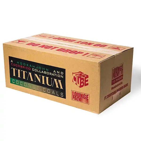 Titanium Lounge Case Hookah Coals 10*72 pieces