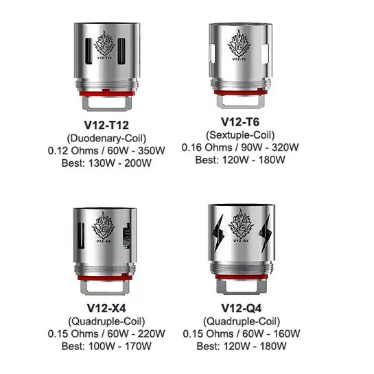 Smok TFV12 Coils / (T12, T6, X4, Q4) Atomizer Heads (3 Pack) - Smoktech