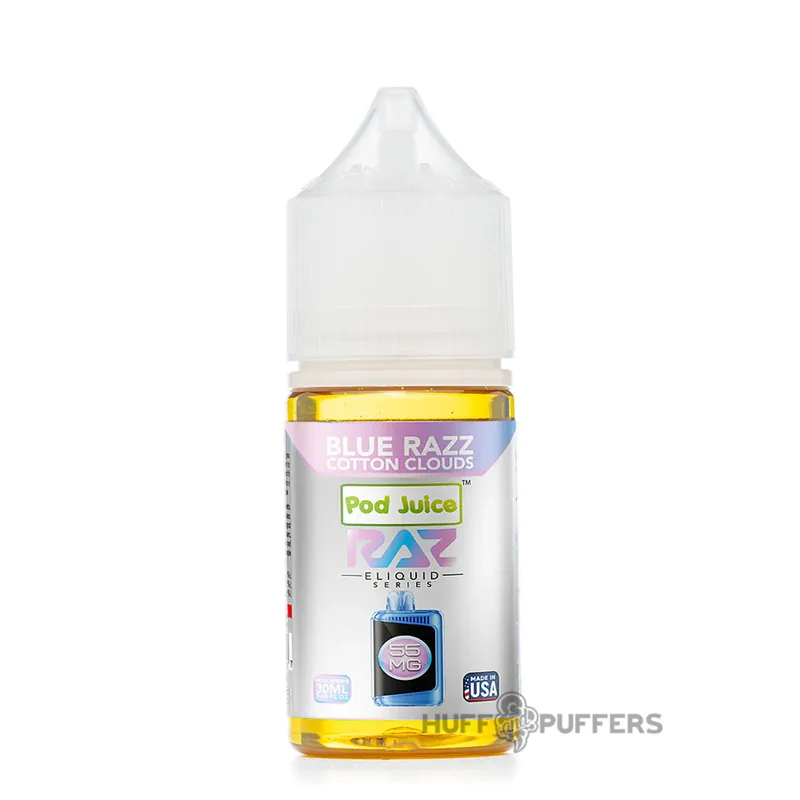 Pod Juice X Raz Salt - Blue Razz Cotton Clouds 30mL