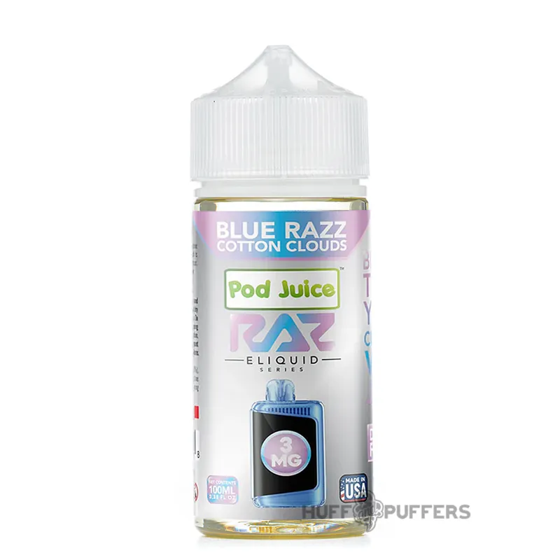 Pod Juice X Raz - Blue Razz Cotton Clouds 100mL