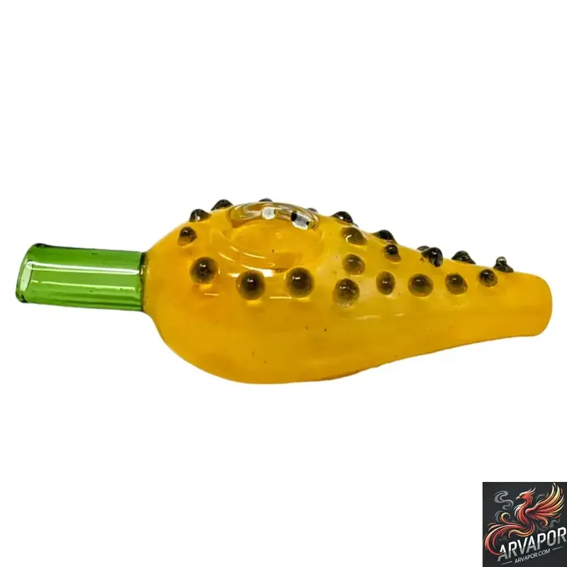 3.5" Carrot Shape Frit Art Hand Pipe - 1PC -AR Vapor