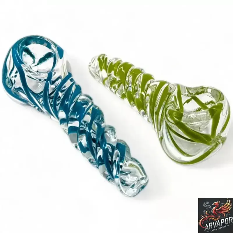 3" Twist and Blaze The Spiral Art Hand Pipe - 2ct -AR Vapor