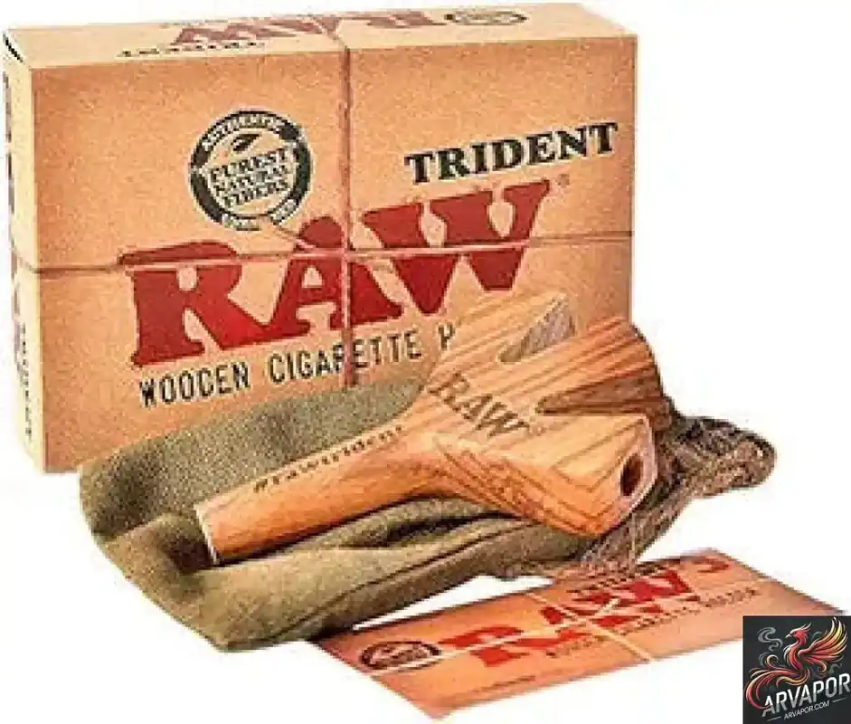 RAW Trident Wooden Cigarette Holder