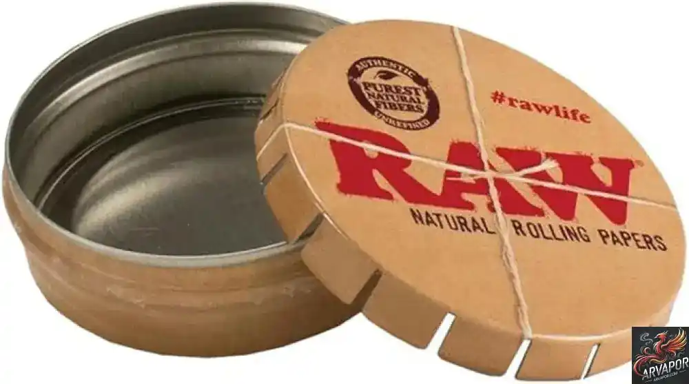 RAW Metal Round Tin - Small Carrying Case