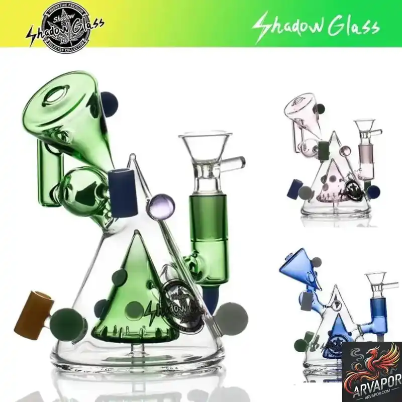 Shadow Glass Pyramid Body Design Mini Water Pipe