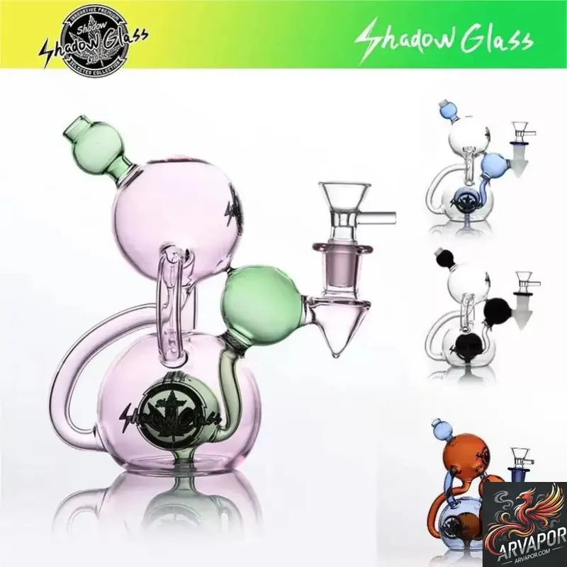 Shadow Glass Globe Shape Body Recycler Water Pipe