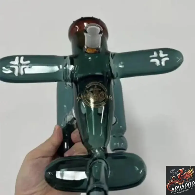 Shadow Glass Airplane Hand Pipe