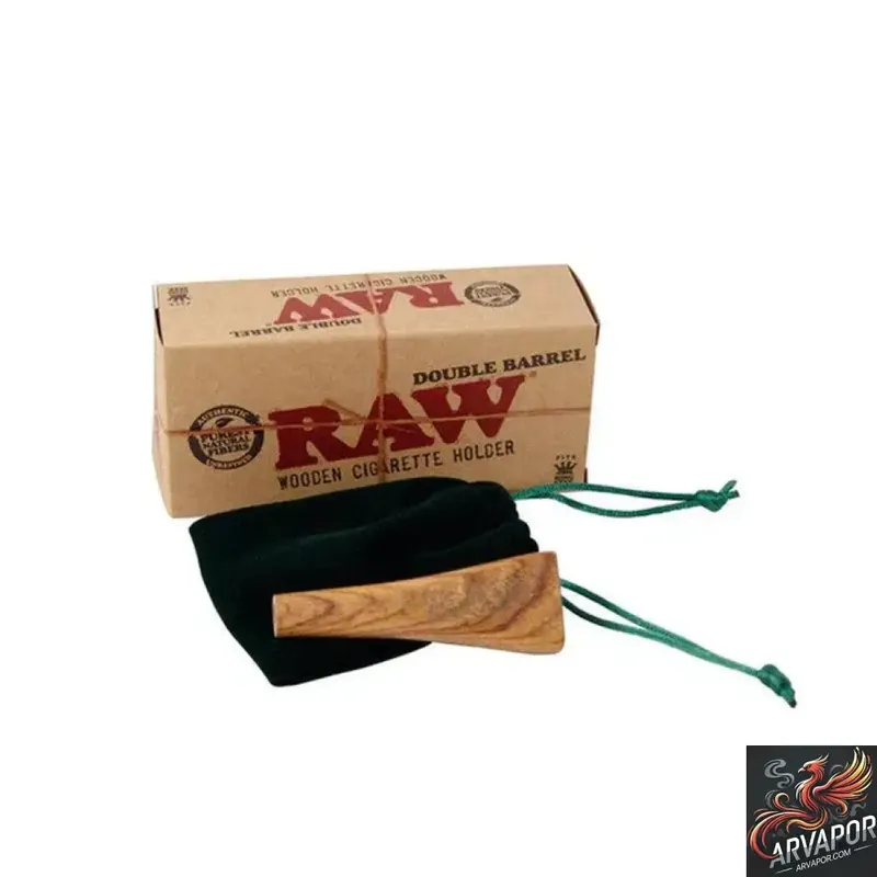 RAW King Size Double Barrel Wooden Cigarette Holder