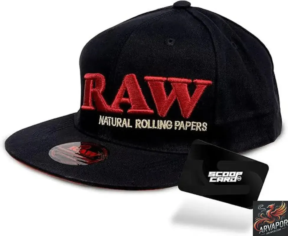 RAW Classic Brim Red On Black Baseball Cap