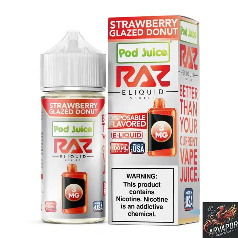 Strawberry Glazed Donut - POD Juice x RAZ 100mL