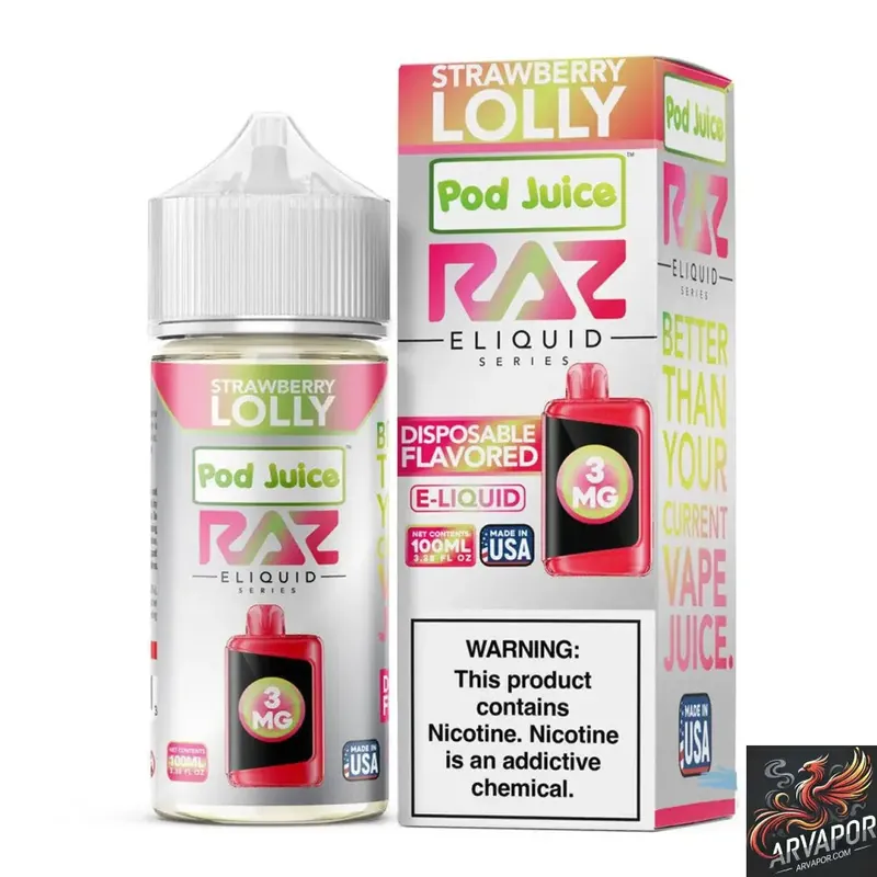 Strawberry Lolly - POD Juice x RAZ 100mL