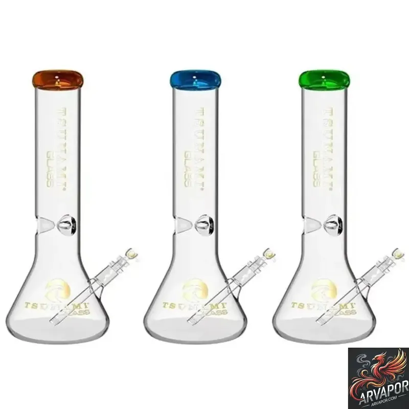 Tsunami Glass Water Pipe With Beaker Base Ice Catcher