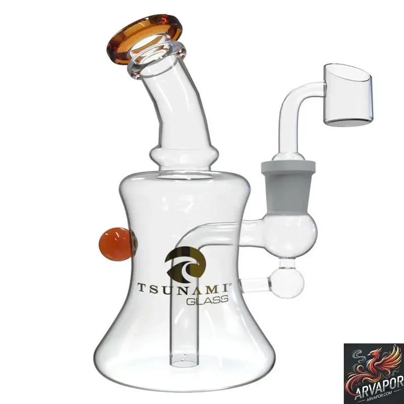Tsunami Glass Water Pipe Rig Mini Micro - 6 Inches - 177 Grams