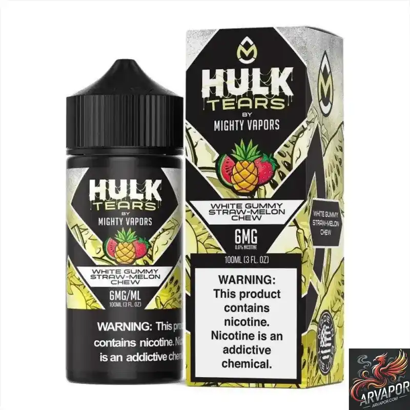 White Gummy Straw Melon Chew - Hulk Tears 100mL
