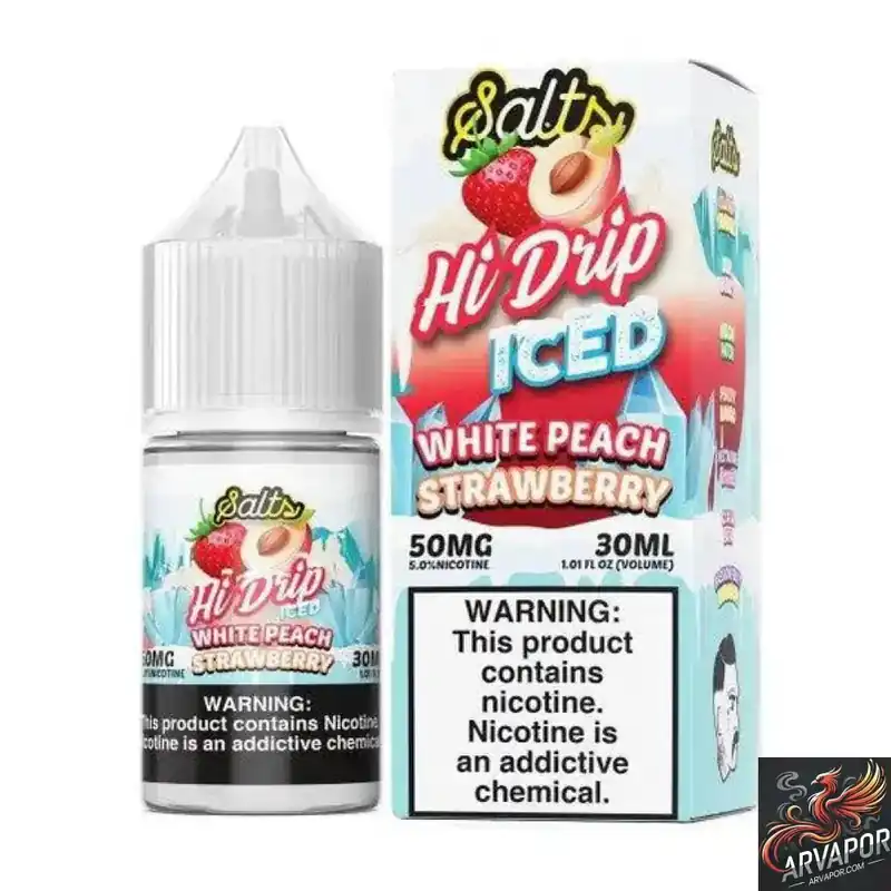 White Peach Strawberry Iced - Hi-Drip Salts 30mL