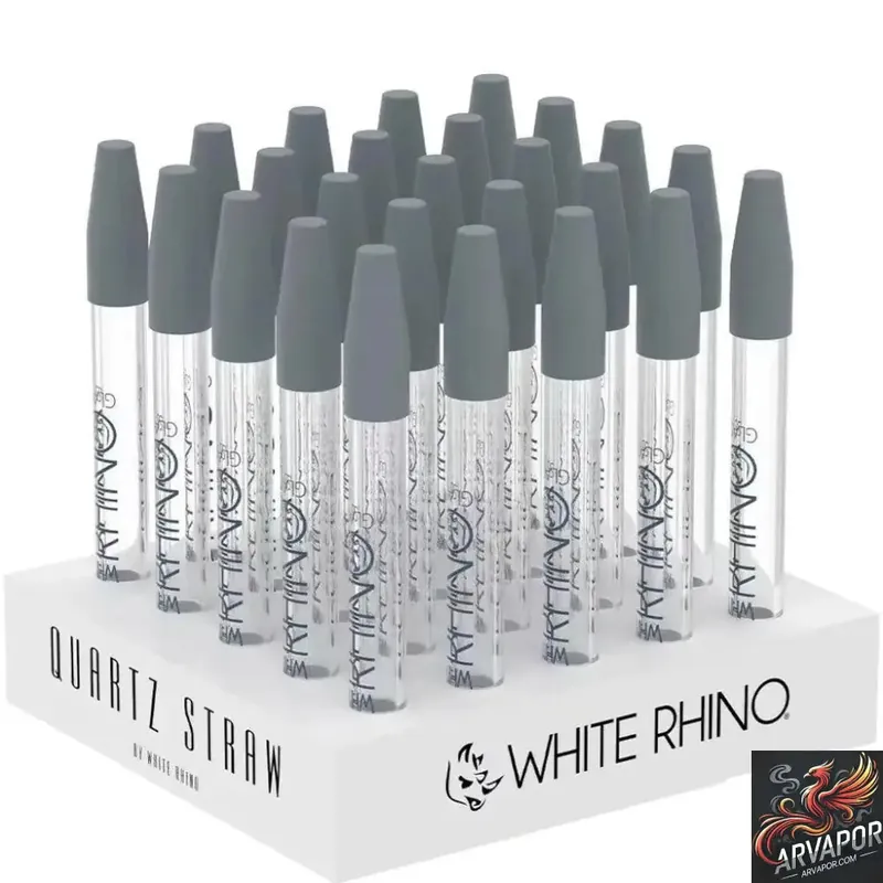 White Rhino Quartz Dab Glass Straw