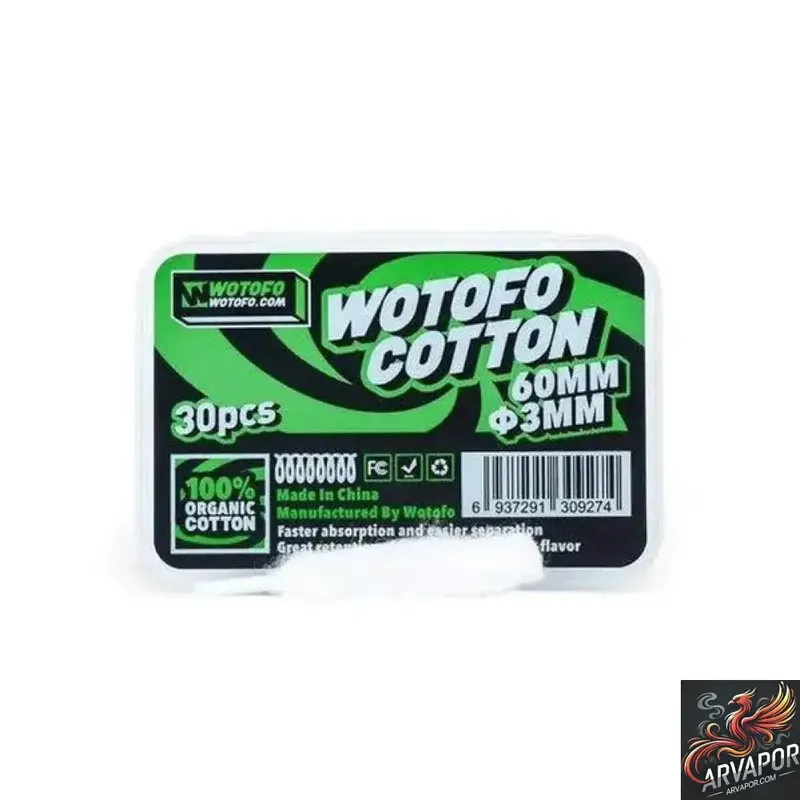Wotofo Agleted Organic Cotton 3mm (30pcs)