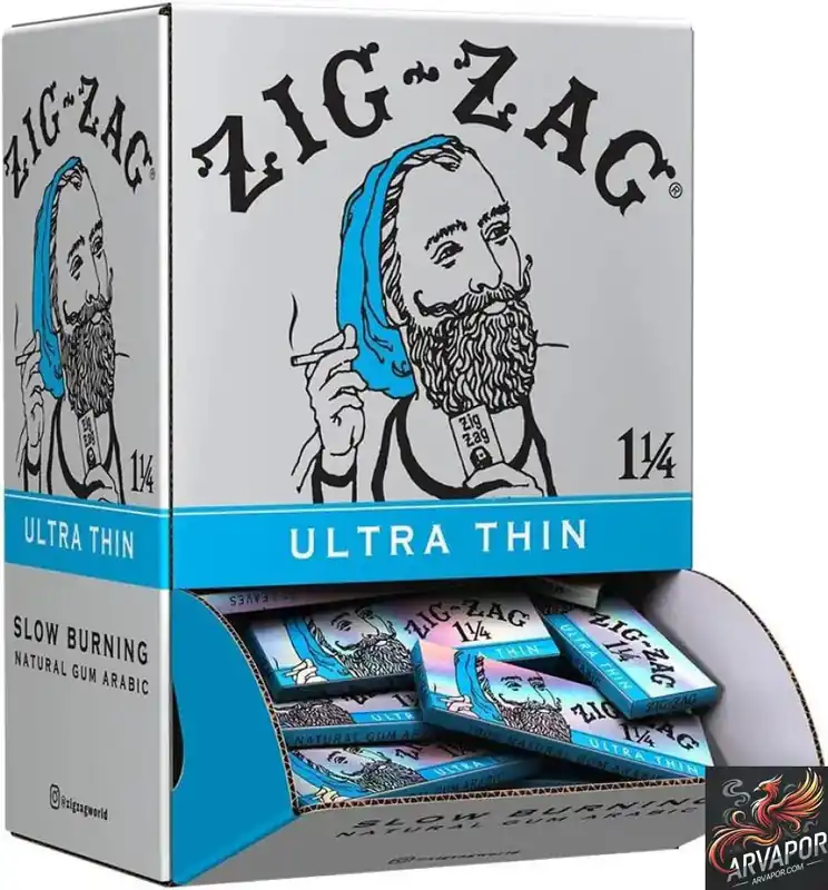 Zig-Zag Slow Burning Ultra Thin Rolling Papers - 1 1/4 Size