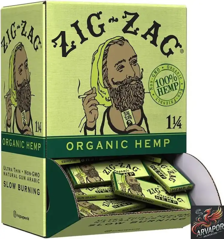 Zig-Zag Slow Burning Organic Hemp Rolling Papers - 1 1/4 Size