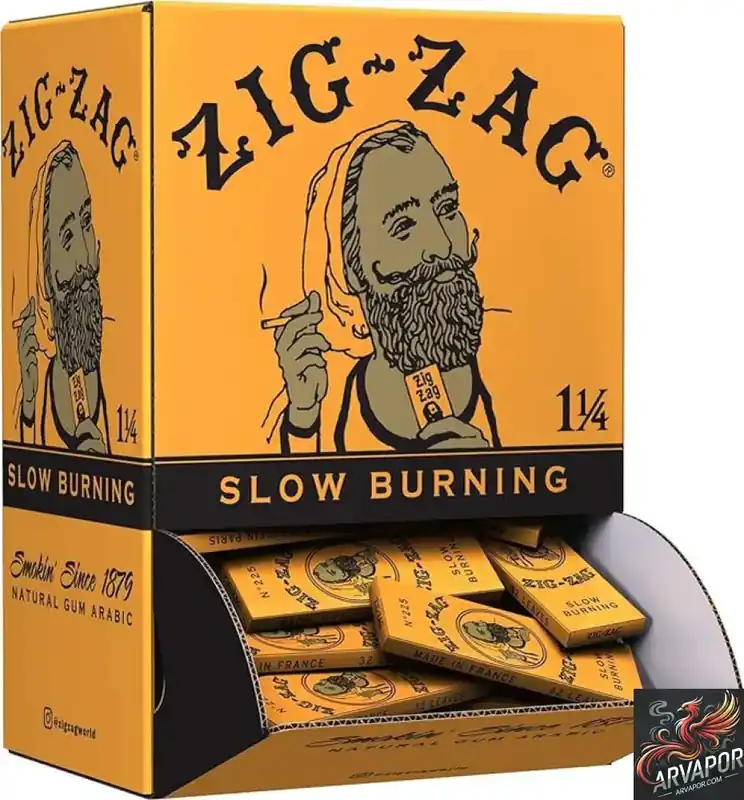 Zig-Zag Slow Burning French Orange Rolling Papers - 1 1/4 Size