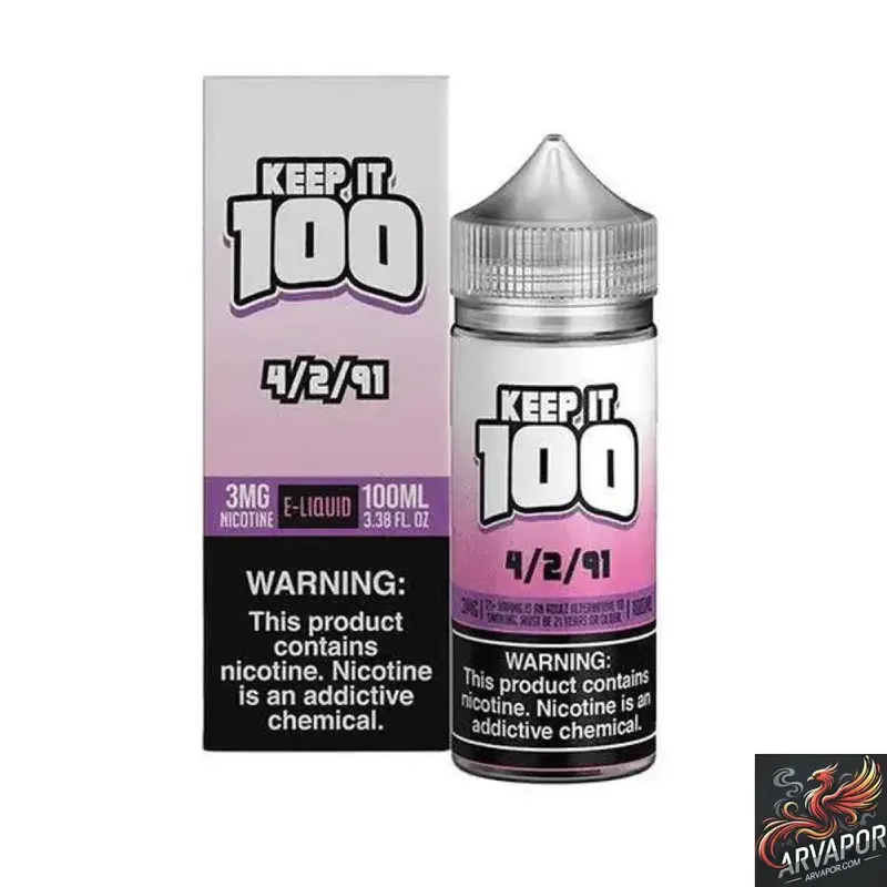 4/2/91 - Keep It 100 Synthetic 100mL-AR Vapor