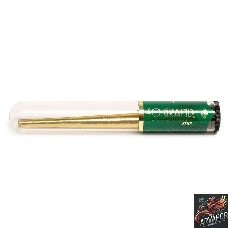 40 Grand 24K Gold Handcrafted Pre-Rolled Paper Cone - King Size-AR Vapor