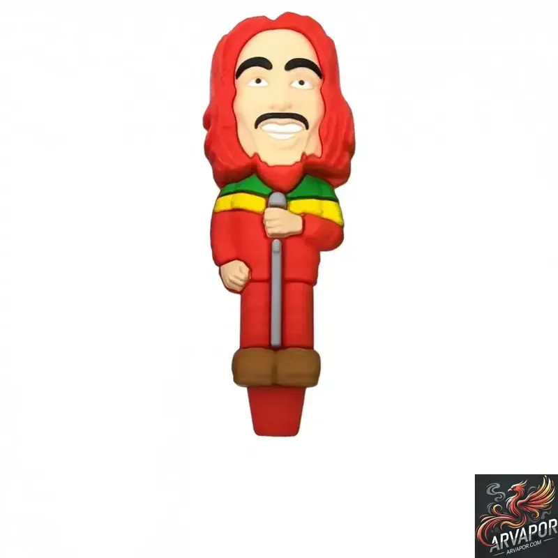 4" Feel The Rhythm, Feel The Vibes Silicone Rasta Hand Pipe-AR Vapor