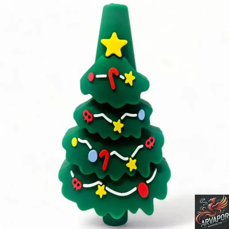 4" Fir Fun - Silicone Christmas Tree Hand Pipe-AR Vapor