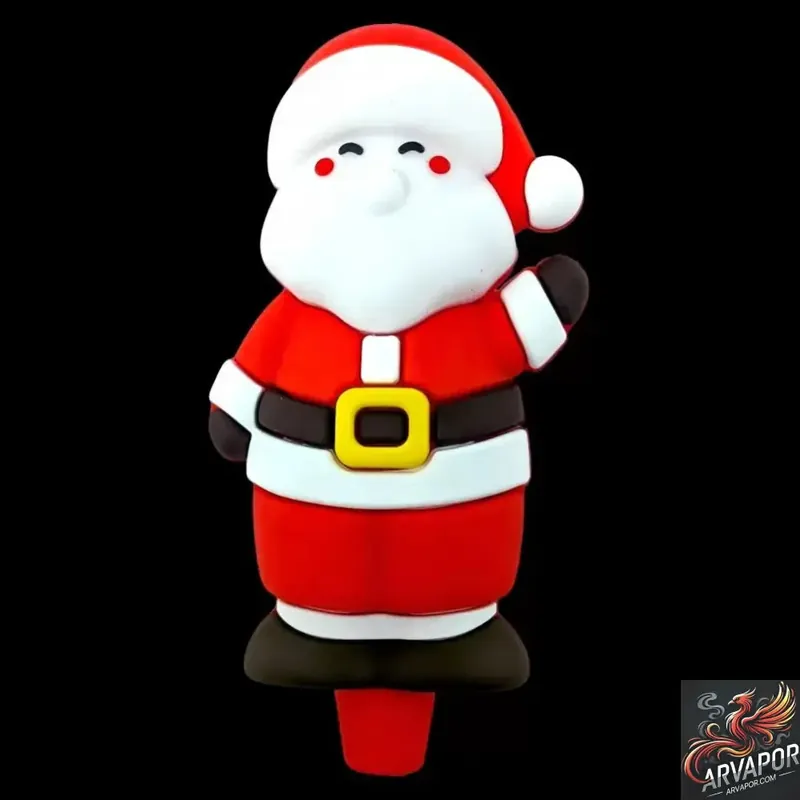 4" Ho, Ho, Ho! Santa Silicone Hand Pipe – Festive & Durable-AR Vapor