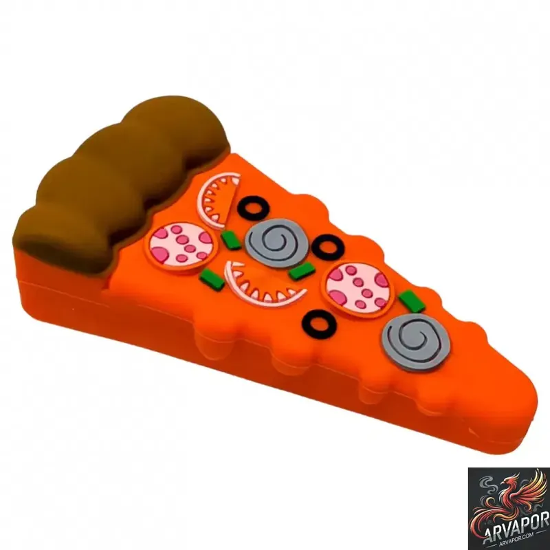 4" Toppings Galore Silicone Pizza Slice Hand Pipe-AR Vapor