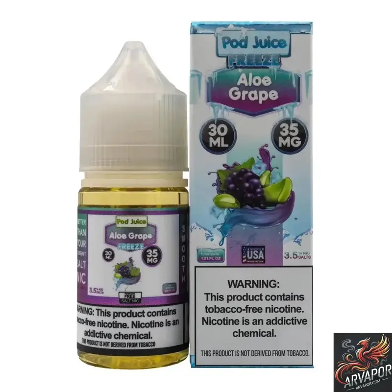 Aloe Grape Freeze - POD Juice Synthetic Nic Salt 10mg/30mL - arvapor.com