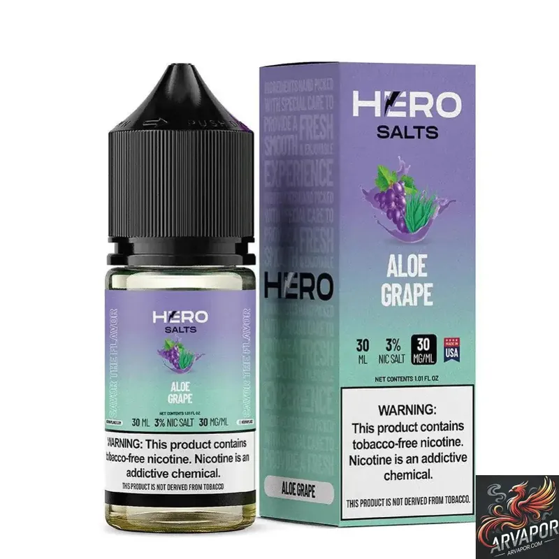 Aloe Grape - Hero Salts Syn Nic 30mL - arvapor.com