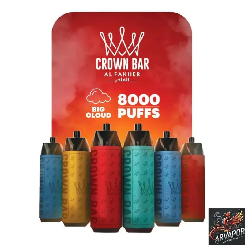 Al Fakher Crown Bar Big Cloud 8000 Puffs Disposable- arvapor.com
