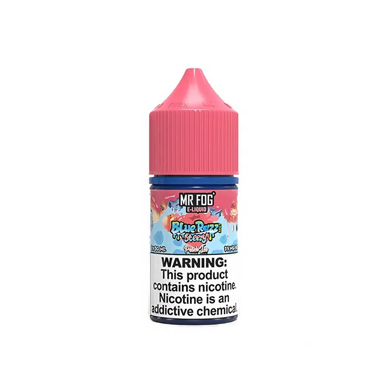 Peach Ice - Mr Fog Steezy Blue Razz Salt 30mL