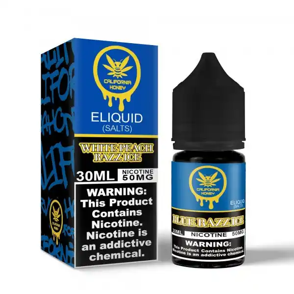White Peach Razz Ice - California Honey Salt 30mL