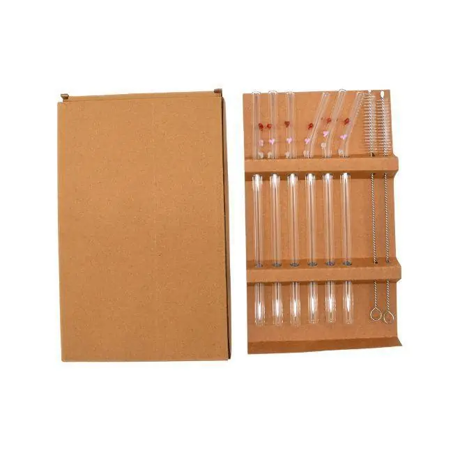 Straight Clear Tube 8mm Straw With Brush 8CT/ BOX - MyVpro