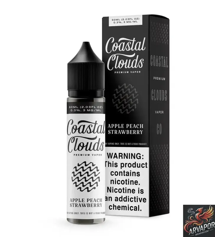Apple Peach Strawberry - Coastal Clouds Co. 60mL arvapor.com