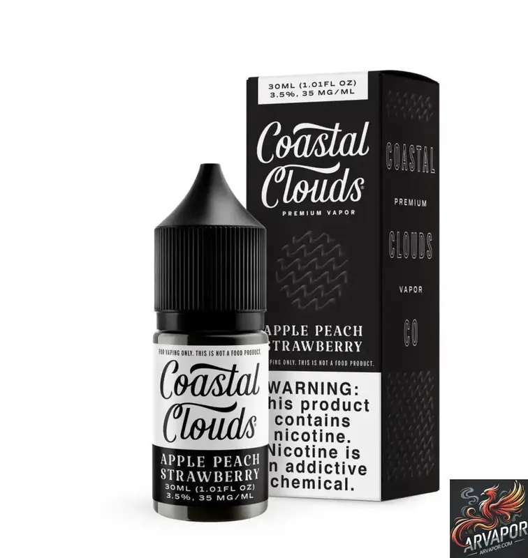 Apple Peach Strawberry - Coastal Clouds Co. Salt 30mL arvapor.com