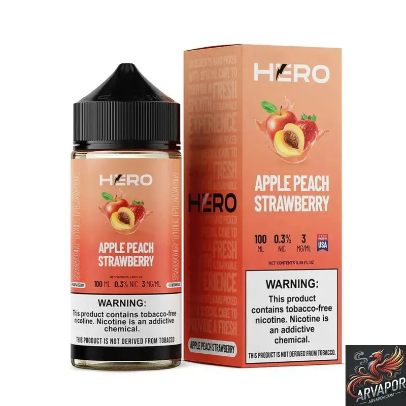 Apple Peach Strawberry - Hero 100mL arvapor.com