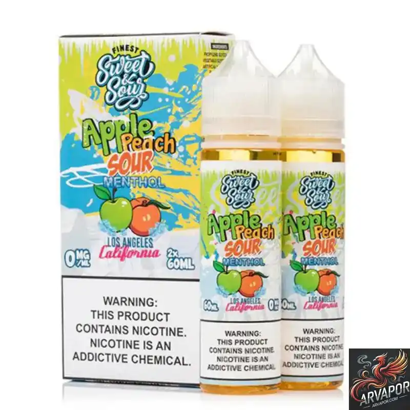 Apple Peach Sour On Ice - The Finest Sweet & Sour 120mL arvapor.com