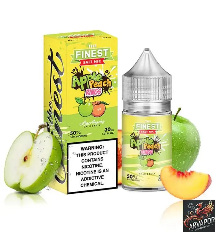 Apple Peach Sour Rings - The Finest SaltNic Series 30mL arvapor.com